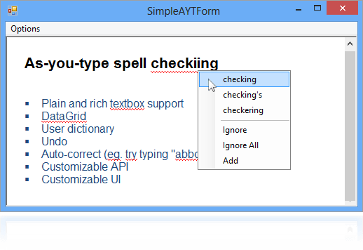 RapidSpell .NET Spell Checker - As You Type