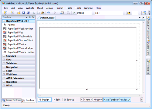 Visual Studio Toolbar