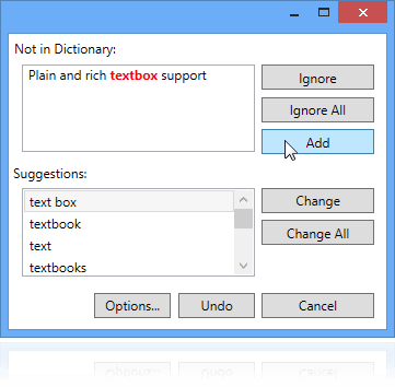 RapidSpell WPF Dialog