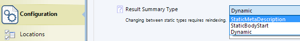 Changing summary type