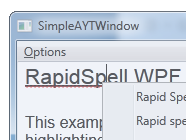 RapidSpell WPF control